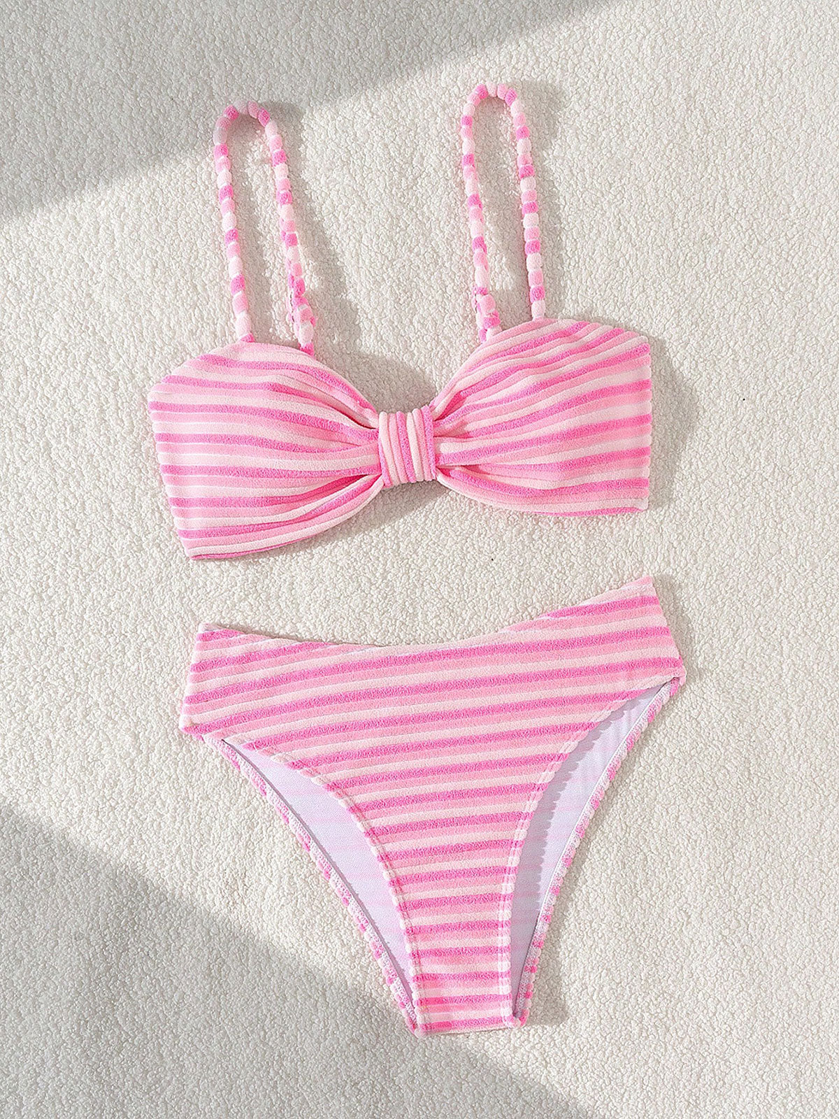 Polyester Rainbow Strip Bikini Set For Women Bikinis - SAMIOLSWIM