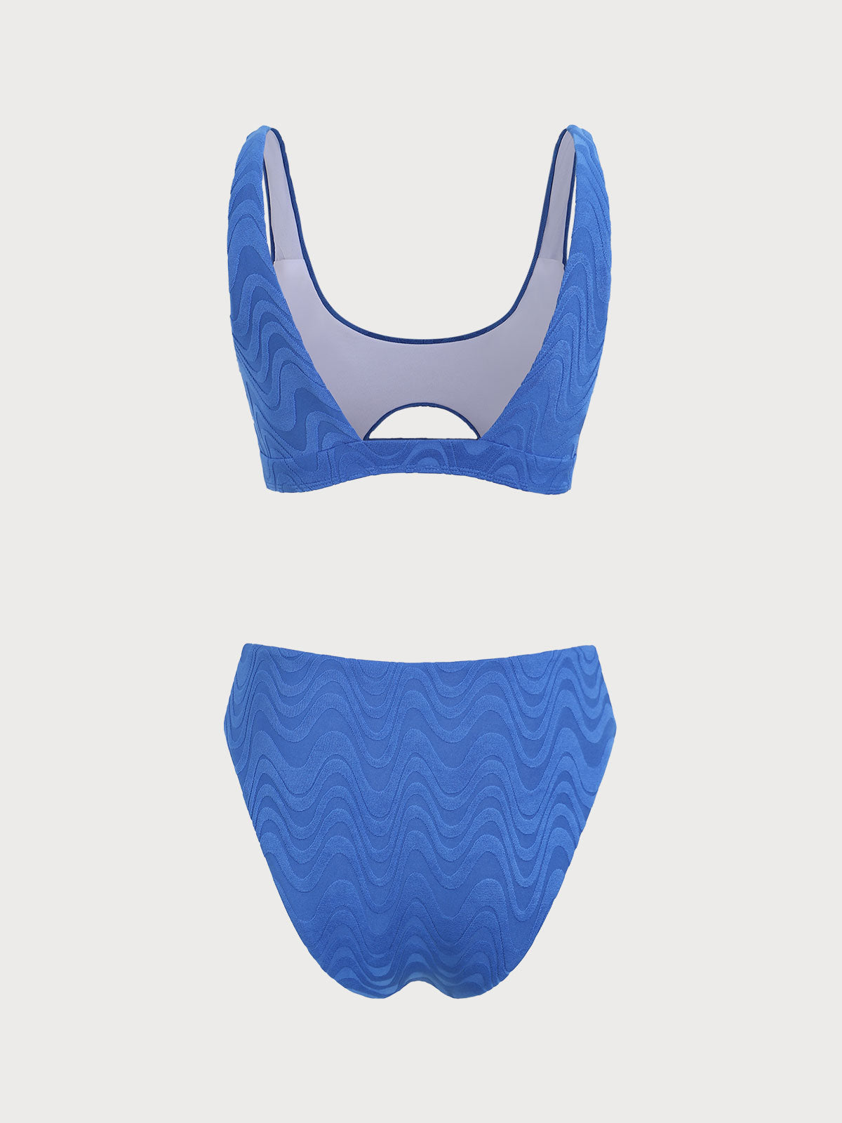 Blue Geometric Cutout Bikini Sets