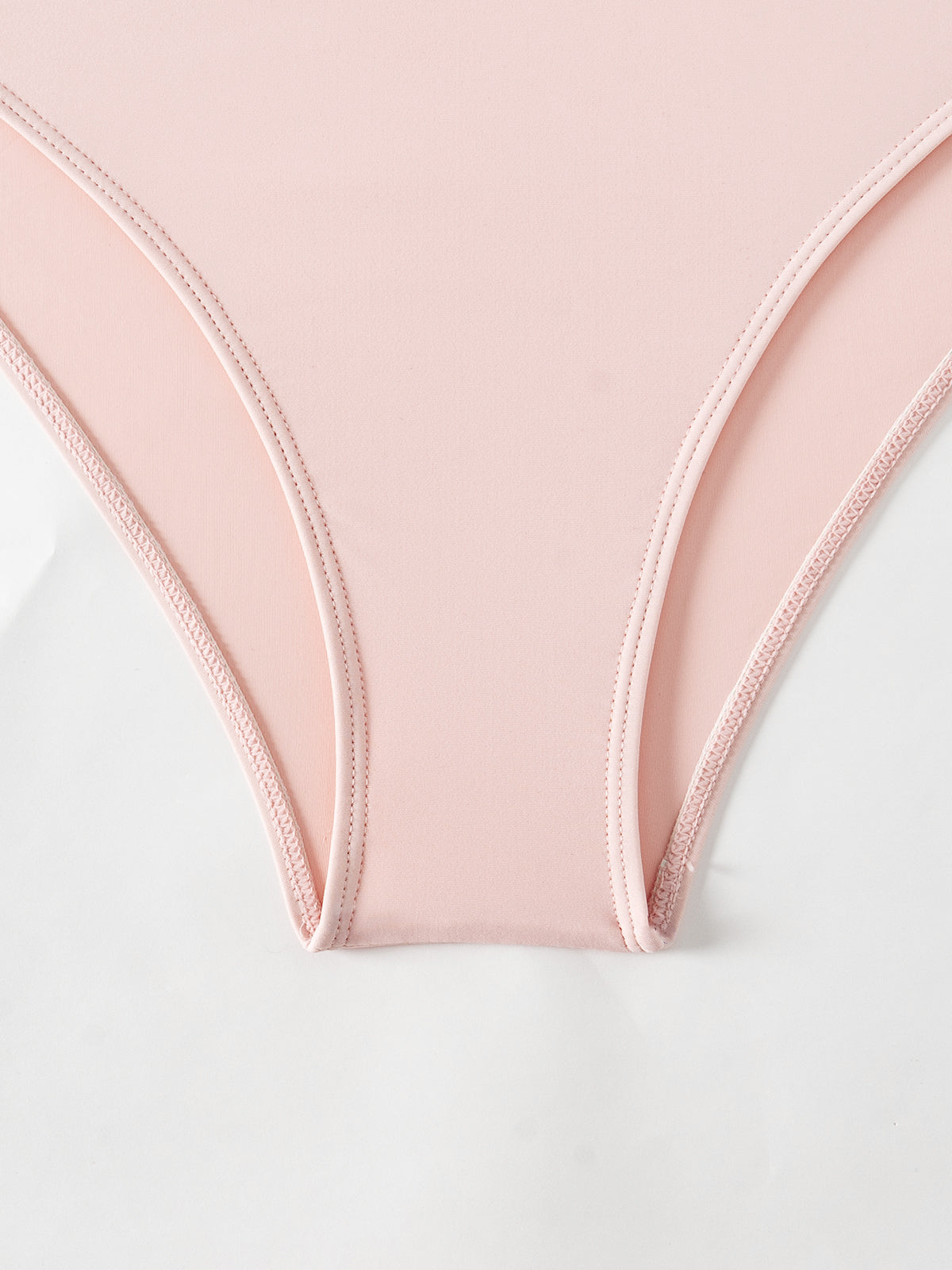 Pink Ruched Halter One-Piece Swimsuit