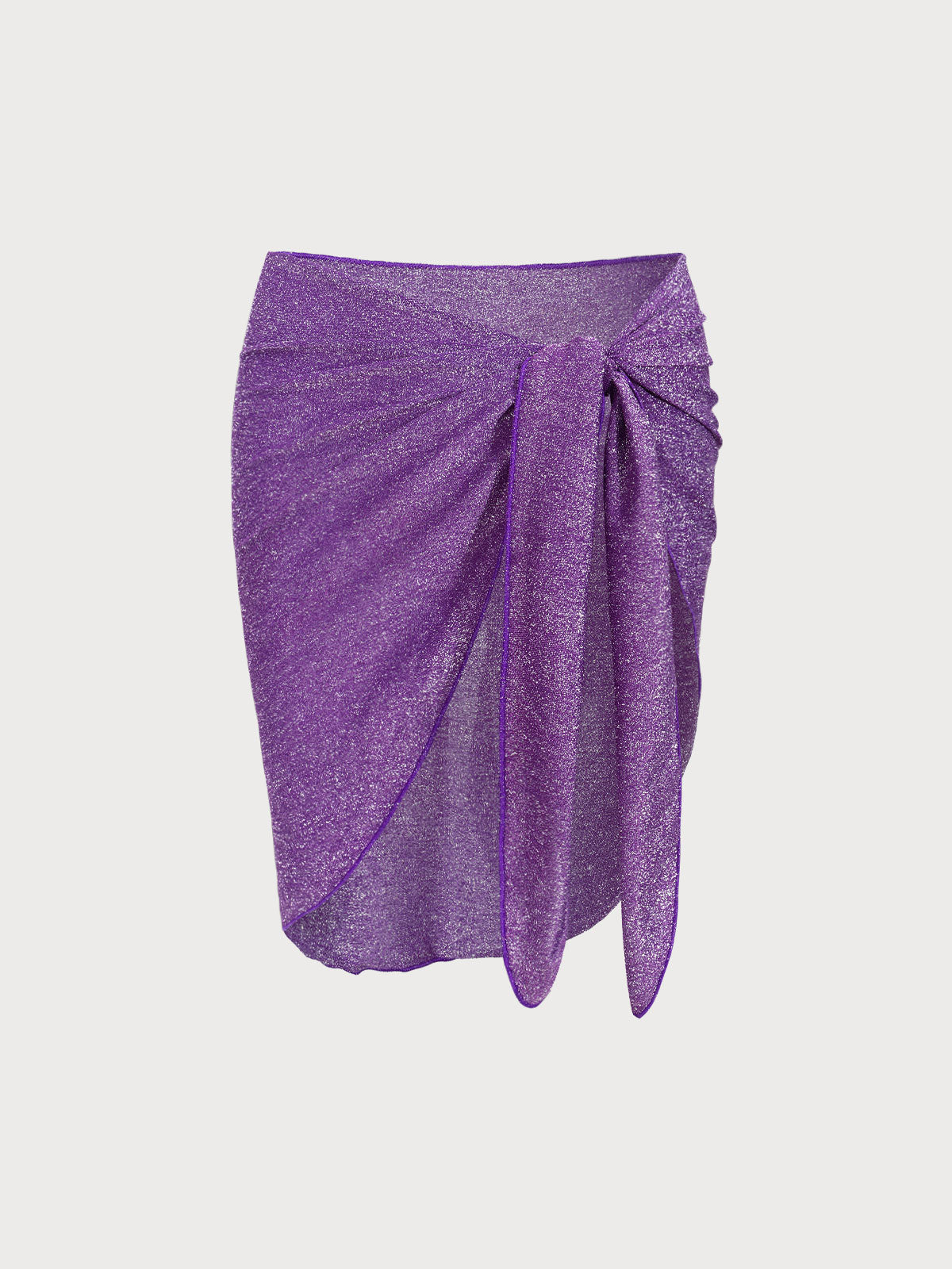 Purple Lurex Knotted Cover-up