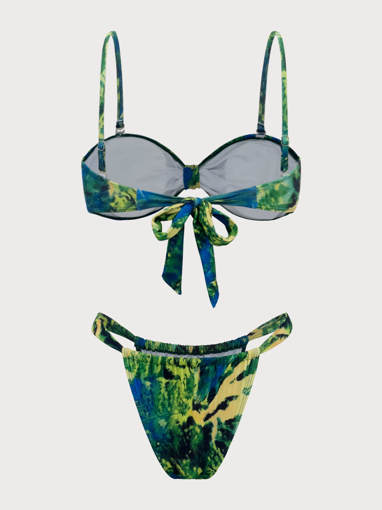 Women'S Polyester Knit Tie Dye Bikini Set Bikinis - SAMIOLSWIM