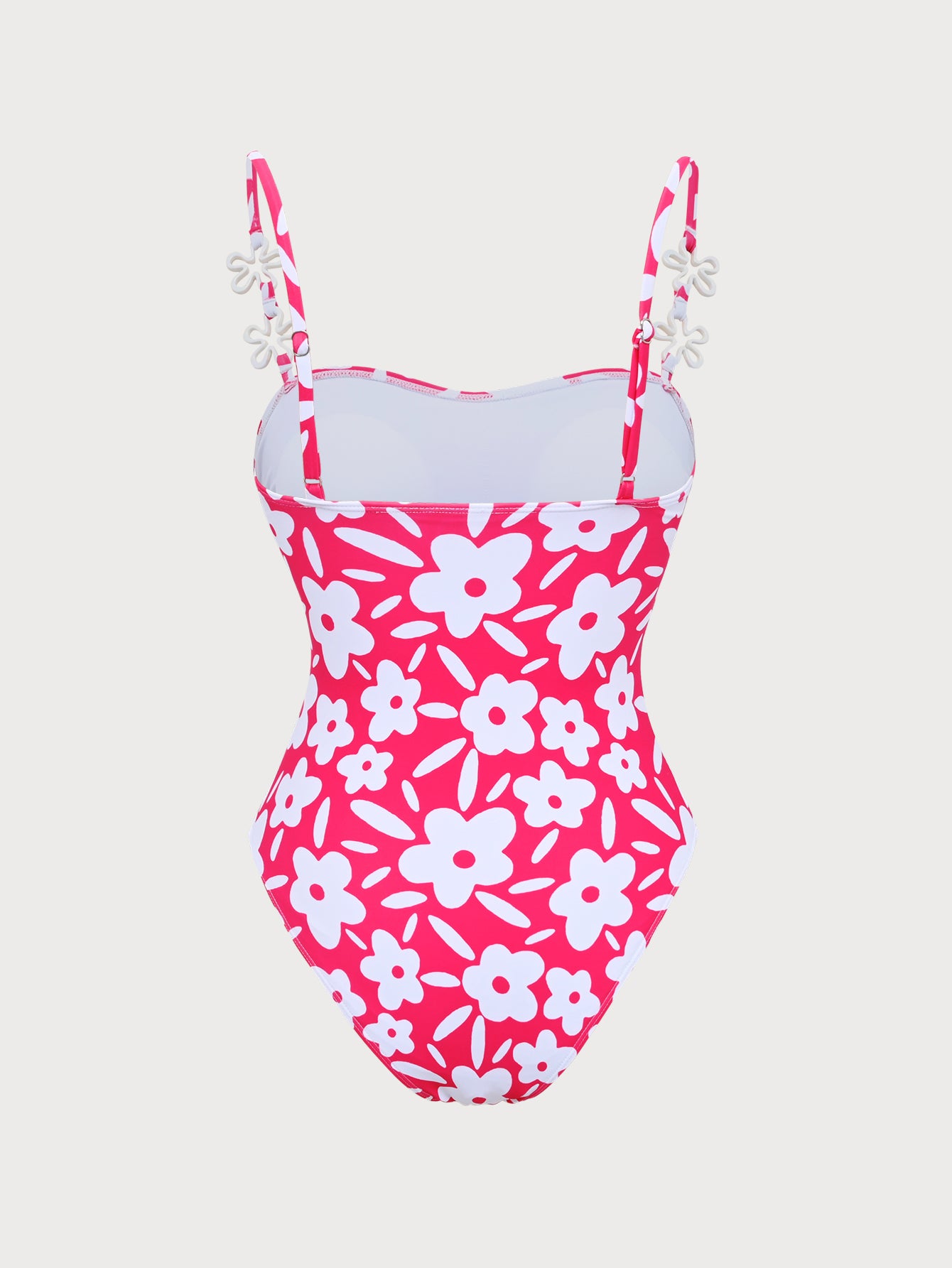 Women'S Polyester Knitted Hollow Flower One-Piece Swimsuit One-Pieces - SAMIOLSWIM