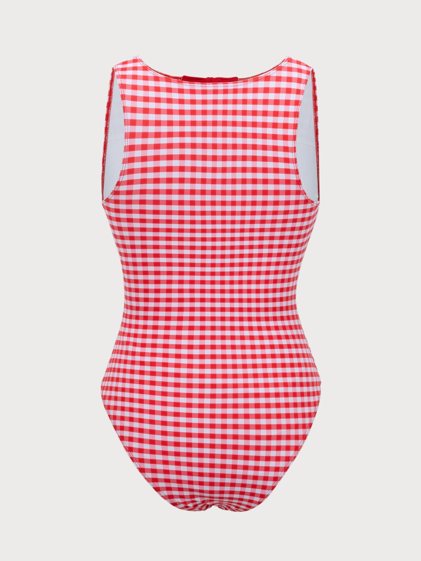 Women'S Polyester Knitted Printed Plaid Retro One-Piece Swimsuit One-Pieces - SAMIOLSWIM