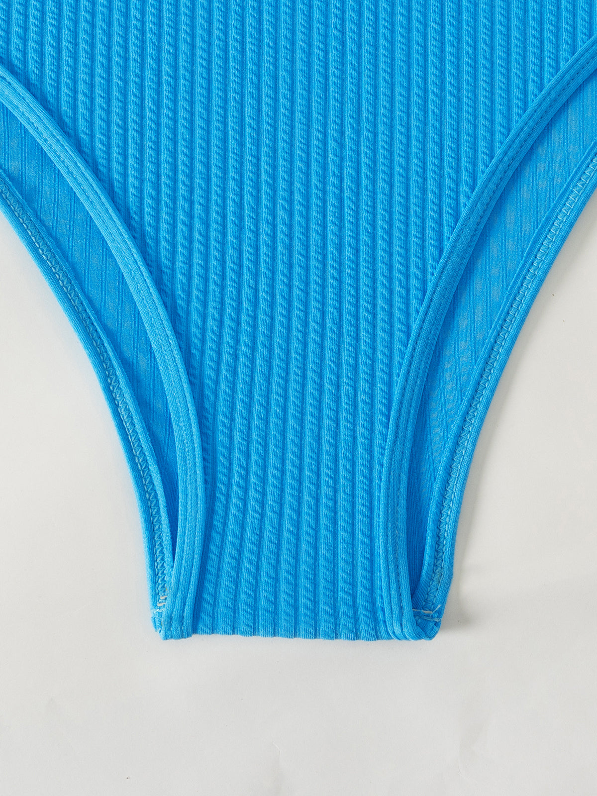 Blue Criss-cross One-Piece Swimsuit