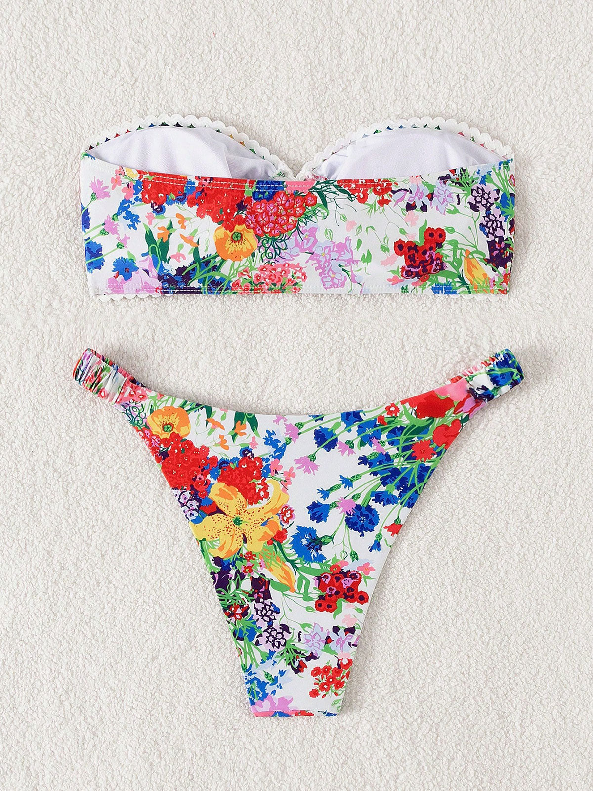 Women'S Polyester Print Top Bikini Set Bikinis - SAMIOLSWIM