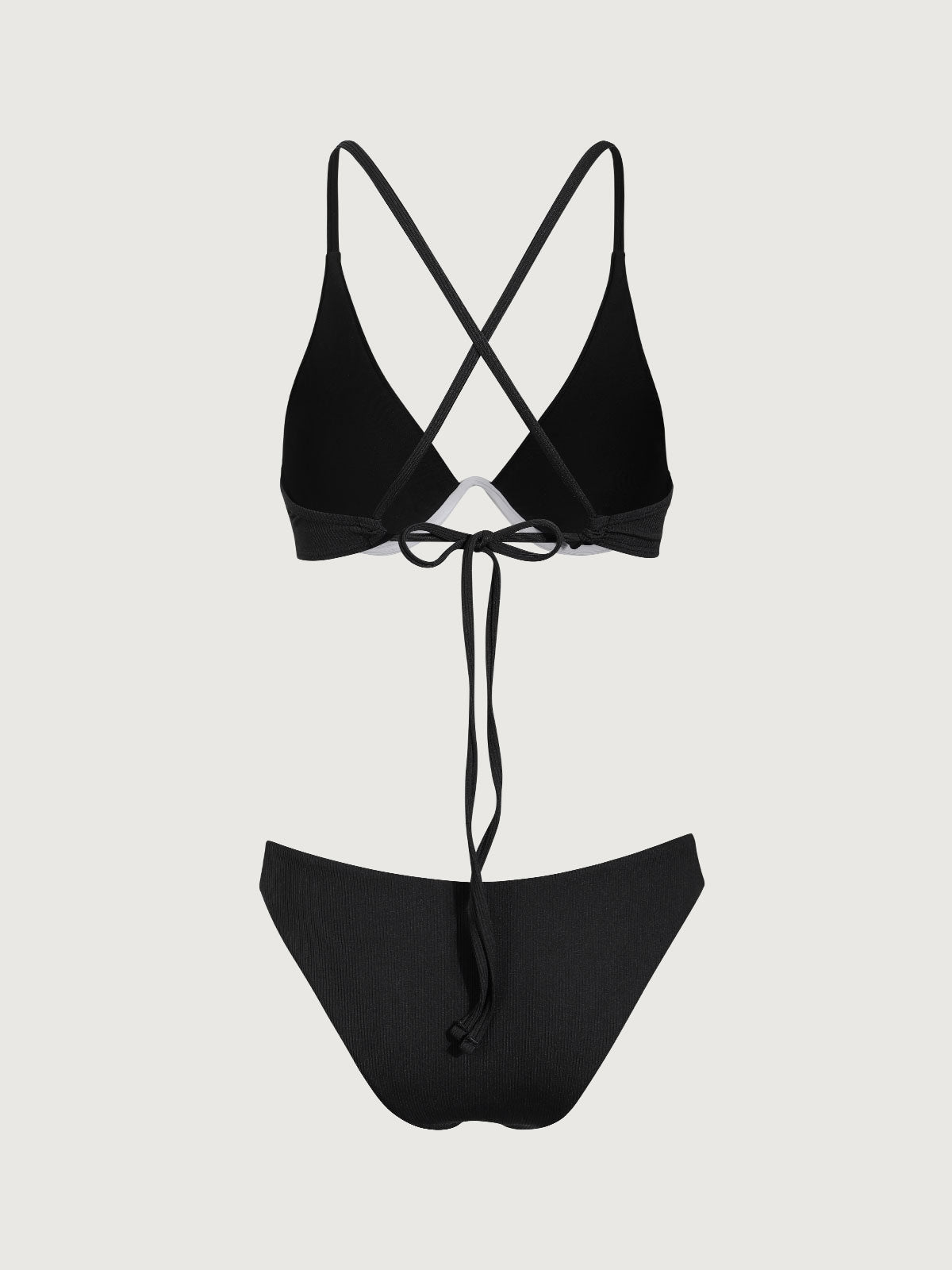 Black Contrast Underwire Bikini Sets